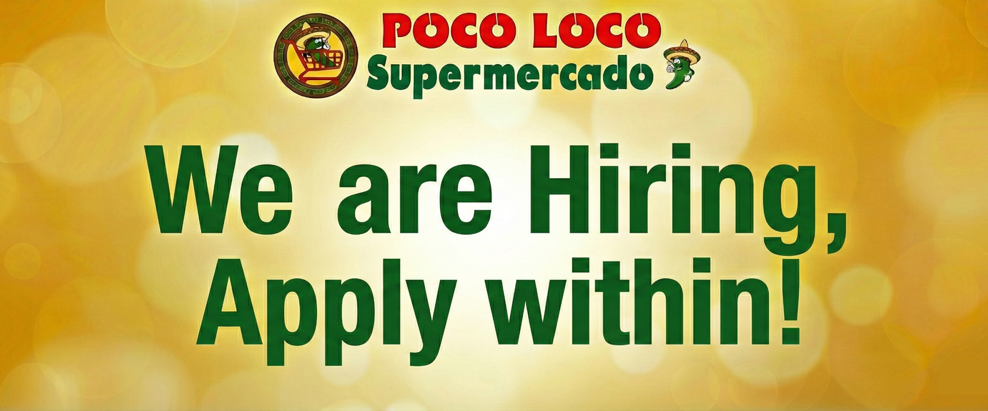 We are Now Hiring, Apply Within