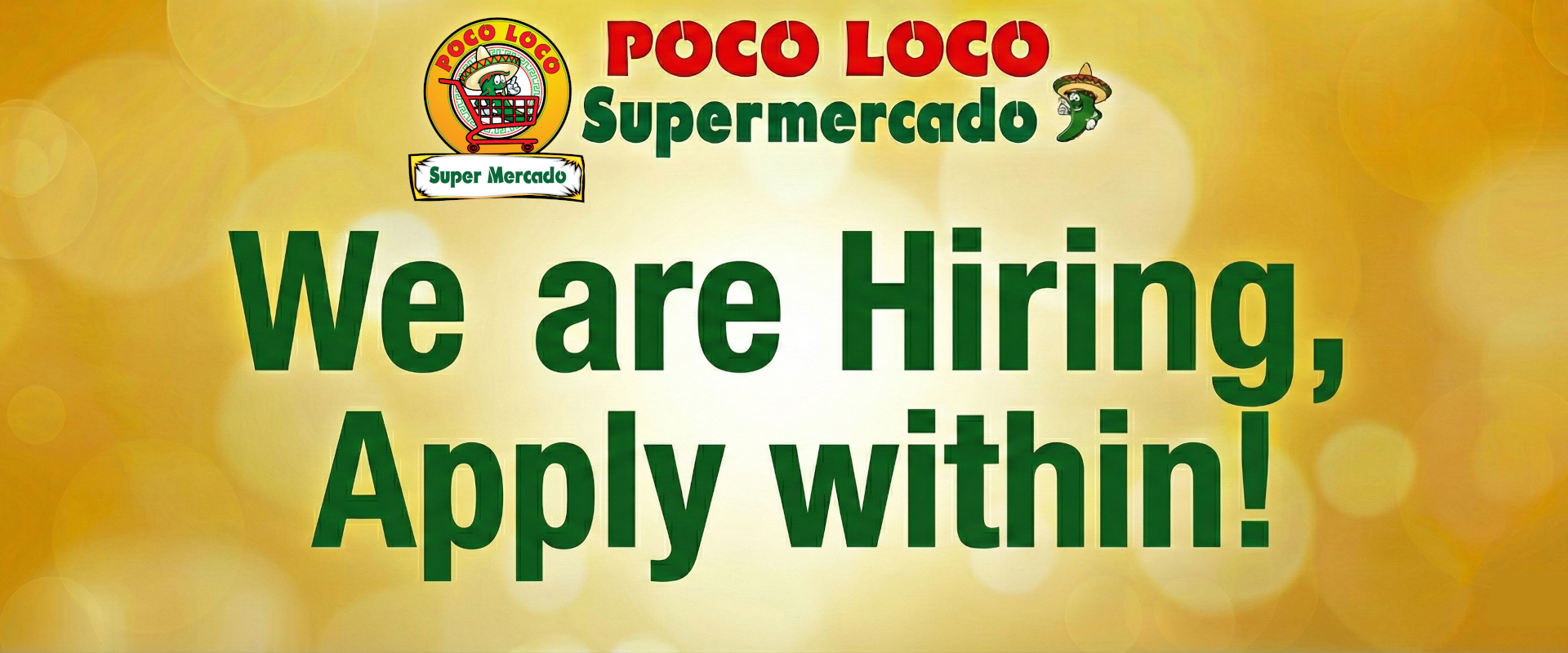 We are Now Hiring, Apply Within